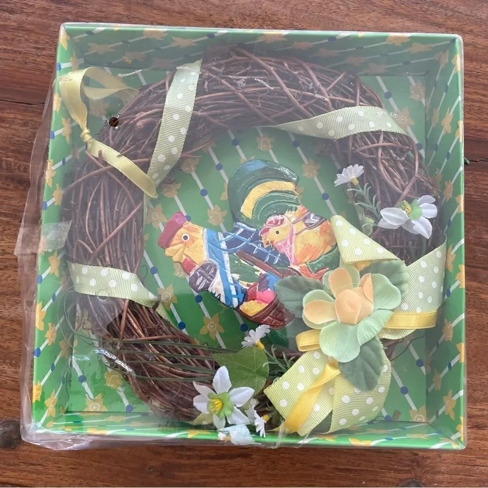 Spring/ Easter Wreath Small Vintage 90s